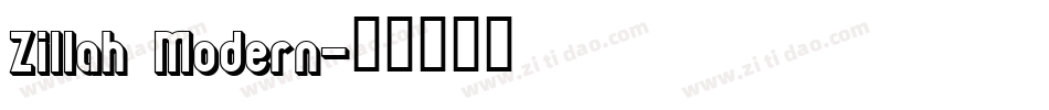 Zillah Modern字体转换